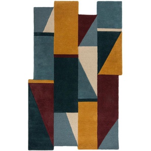 Wollteppich FLAIR RUGS Shuffle Shaped Teppiche Gr. B: 200cm, 10mm, L: 290cm, bunt Shuffle-förmiger Wollteppich