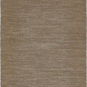 Wollteppich HOME AFFAIRE Kappelen Teppiche Gr. B/L: 190 cm x 130 cm, 10 mm, 1 St., grau (taupe) Esszimmerteppiche Uni-Farben, Kurzflor, 100% Wolle