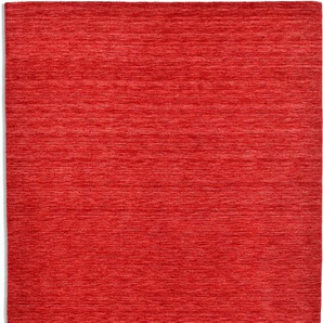 Wollteppich HOME AFFAIRE Karchau Teppiche Gr. B: 170cm, 13mm, L: 240cm, rot Handweb Teppich, meliert, reine Wolle, handgewebt, brilliante Farben