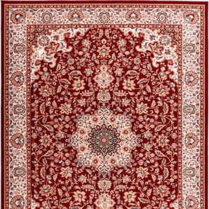 Wollteppich HOME AFFAIRE Oriental D1, rot, B:200cm H:10mm L:300cm, Schurwolle, Teppiche, reine Wolle, Orient-Optik, Wohnzimmer