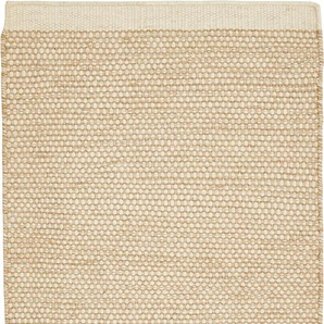 Wollteppich HOME AFFAIRE Salagnon Teppiche Gr. B/L: 230 cm x 160 cm, 8 mm, 1 St., beige (beige, creme) Baumwollteppiche Handweb-Teppich, Flachgewebe, handgewebt, meliert