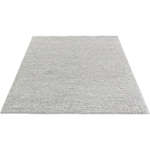 Wollteppich LEGER HOME BY LENA GERCKE Ainhoa Teppiche Gr. B: 240cm, 14mm, L: 320cm, grau einfarbig, Wolle, Handweb Teppich, Wohnzimmer, Schlafzimmer, Esszimmer