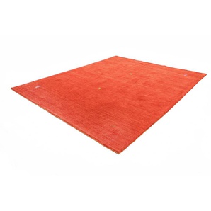 Wollteppich MORGENLAND Gabbeh Agra, rot, B:200cm H:14mm L:250cm, Schurwolle, Teppiche, handgewebt, reine Wolle, Wohnzimmer, Schlafzimmer