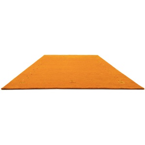 Wollteppich MORGENLAND GABBEH FEIN FENTH Teppiche Gr. B: 250cm, L: 300cm, orange reine Schurwolle bunte Bordüre, Wohnzimmer