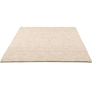 Wollteppich SANSIBAR Hörnum Teppiche Gr. B: 190cm, 12mm, L: 290cm, beige (dark/beige) Handweb Teppich, meliert, reine gewalkte Wolle, handgewebt