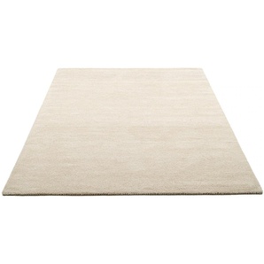 Wollteppich THEKO Gabbeh Uni, Handweb Teppich, meliert, reine Wolle, handgewebt Teppiche Gr. B/L: 240 cm x 340 cm, 14 mm, 1 St., beige (natur) Esszimmerteppiche Schlafzimmer, Wohnzimmer, Esszimmer, auch als Läufer oder rund