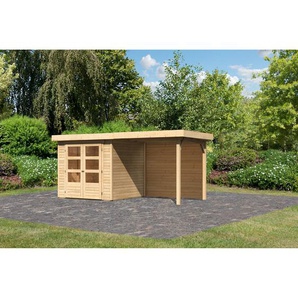 Woodfeeling Gartenhaus Dornhan 2 Flachdach Set 2, 213 x 217 x 211 cm, naturbelassen