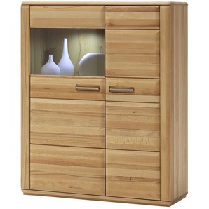 Woodford Kombi-Highboard  Dio ¦ holzfarben ¦ Maße (cm): B: 107 H: 131 T: 38