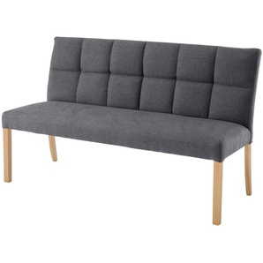 Woodford Esszimmerbank mit Steppung Mako - grau - Materialmix - 150 cm - 89 cm - 64 cm | Möbel Kraft