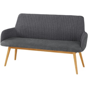 Woodford Polsterbank mit Kombi-Bezug Menda - grau - Materialmix - 157 cm - 90 cm - 60 cm | Möbel Kraft