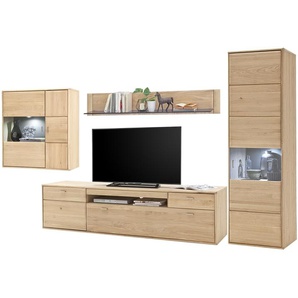 Woodford Wohnkombination Dias - holzfarben - Materialmix - 329 cm - 206 cm - 52 cm | Möbel Kraft