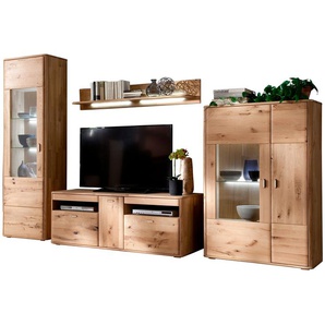 Woodford Wohnkombination Rowa - holzfarben - Materialmix - 318 cm - 208 cm - 50 cm | Möbel Kraft