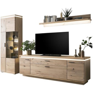 Woodford Wohnwand Novara - holzfarben - Materialmix - 285 cm - 204 cm - 50 cm | Möbel Kraft