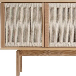 Woodman Sideboard Lidia, mit Türenfronten aus geflochtenem nartürlichem Hanfseil, Breite 180 cm