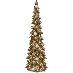 X-Mas Dekobaum, Weiß, Gold, Kunststoff, Bäume, Baum, 21x64x20.9 cm, Kunsthandwerk, stehend, zum Stellen, handgemacht, handgemalt, Dekoration, Weihnachtsdekoration, Winterdeko