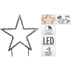 X-Mas LED-AUßENLEUCHTE, Metall, Stern,Stern, 1x73x60 cm, Lampen & Leuchten, Außenbeleuchtung, Außenleuchten