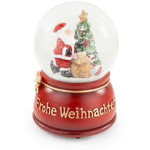 X-Mas Schneekugel, Glas, 10.5x10.5x14.5 cm, Dekoration, Weihnachtsdekoration, Winterdeko