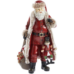 X-Mas Weihnachtsmann, Rot, Kunststoff, 21.40x38.00x15.70 cm, stehend, Dekoration, Weihnachtsdekoration, Winterdeko