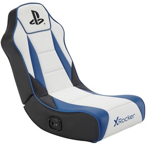 X Rocker Gamingsessel, Blau, Schwarz, Weiß, Kunststoff, Leder, Lederlook, 42x68x74 cm, integrierte Lautsprecher, Netzbetrieb, USB-Anschluss, Schaukelfunktion, Kinder- & Jugendzimmer, Jugendmöbel, Gamingstühle