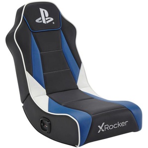 X Rocker Gamingsessel, Blau, Schwarz, Weiß, Kunststoff, Leder, Lederlook, 42x68x74 cm, integrierte Lautsprecher, Netzbetrieb, USB-Anschluss, Schaukelfunktion, Kinder- & Jugendzimmer, Jugendmöbel, Gamingstühle