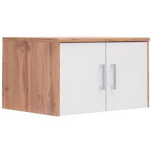 Xora Aufsatzschrank, Weiß, Eiche Wotan, Kunststoff, 72x43x54 cm, Schlafzimmer, Kleiderschränke, Mehrzweckschränke