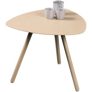 Xora Beistelltisch, Creme, Metall, rund, 50x40x50 cm, einfacher Aufbau, Wohnzimmer, Wohnzimmertische, Beistelltische