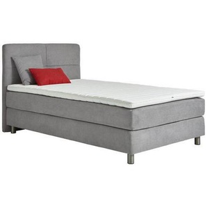 Xora Boxspringbett, Grau, Textil, H4, Höhe ca. 21 cm, 120x200 cm, gepolstertes Kopfteil, Kinder- & Jugendzimmer, Jugendmöbel, Jugendbetten, Jugend-Boxspringbetten