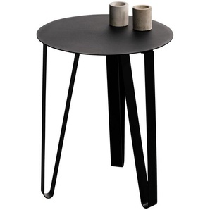 Xora Couchtisch, Schwarz, Metall, rund, eckig, Haarnadel, 40x50x40 cm, einfacher Aufbau, Wohnzimmer, Wohnzimmertische, Couchtische