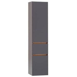 Xora Hochschrank Bogen, Grau, Holzwerkstoff, 4 Fächer, 1 Schubladen, einzeln stellbar, 40x180x35 cm, Made in Germany, stehend, hängend, Badezimmer, Badezimmerschränke, Hochschränke