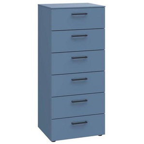 Xora Kommode Primolar Garda, Blau, Metall, 6 Schubladen, 50x118x41 cm, Typenauswahl, stehend, in verschiedenen Größen erhältlich, Wohnzimmer, Kommoden & Sideboards, Kommoden