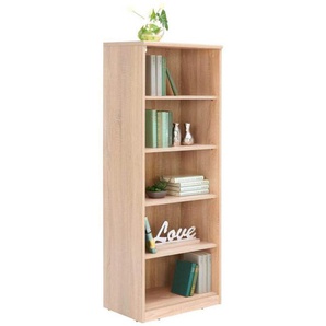 Xora Regal, Sonoma Eiche, Holzwerkstoff, 4 Fächer, 55x148x36 cm, erweiterbar, Arbeitszimmer, Büroregale, Bücherregale