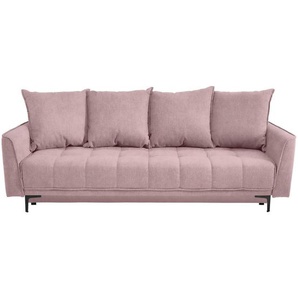 Xora Schlafsofa Level, Altrosa, Textil, Uni, 3-Sitzer, Füllung: Schaumstoff, 235x70x108 cm, Stoffauswahl, Kinder- & Jugendzimmer, Jugendmöbel, Jugendsofas