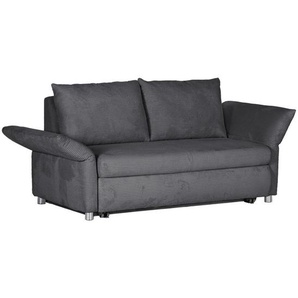 Xora Schlafsofa Ascola, Dunkelgrau, Textil, 2-Sitzer, Füllung: Polyester, 176x81x98 cm, Stoffauswahl, Rücken echt, Kinder- & Jugendzimmer, Jugendmöbel, Jugendsofas