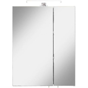 Xora Spiegelschrank XO 1200, Metall, 2 Fächer, 55x70x20 cm, Made in Germany, Badezimmer, Badezimmerspiegel, Spiegelschränke