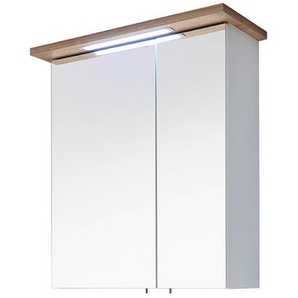 Xora Spiegelschrank Noventa, Metall, 2 Fächer, 60.0x72.0x20.0 cm, Made in Germany, Badezimmer, Badezimmerspiegel, Spiegelschränke