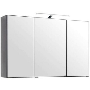 Xora Spiegelschrank, Metall, 6 Fächer, 100x64x20 cm, Made in Germany, Badezimmer, Badezimmerspiegel, Spiegelschränke