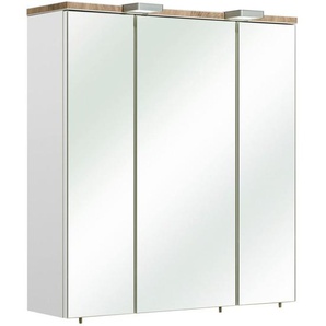 Xora Spiegelschrank, Metall, 6 Fächer, 65x70x20 cm, Made in Germany, Typenauswahl, Badezimmer, Badezimmerspiegel, Spiegelschränke