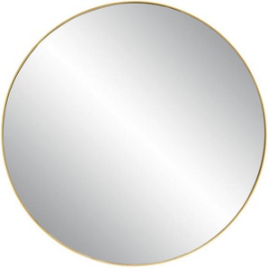 Xora Wandspiegel, Gold, Glas, rund, 60x60x3.5 cm, Bsci, Spiegel, Wandspiegel