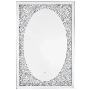 Xora Wandspiegel, Silber, Glas, Holzwerkstoff, rechteckig, 90x60x4.6 cm, Spiegel, Wandspiegel