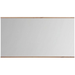 Xora Wandspiegel, Weiß, Eiche Artisan, Glas, Holzwerkstoff, rechteckig, 135x74x2 cm, waagrecht montierbar, Spiegel, Wandspiegel