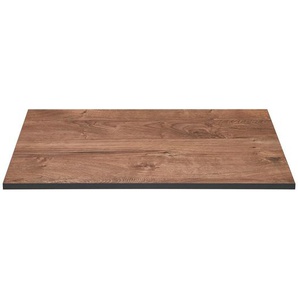 Xora Waschtisch-Abdeckplatte Xora 374, Schwarz, Eiche, Holzwerkstoff, eckig, 44.5x1.6x73 cm, Made in Germany, Badezimmer, Badezimmerschränke, Waschbeckenunterschränke