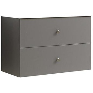 Xora Waschtischunterschrank, Grau, Holzwerkstoff, 2 Schubladen, 71x51.3x44 cm, hängend, Badezimmer, Badezimmerschränke, Waschtischkombinationen