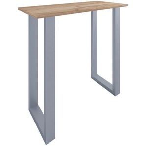 Xxxl Bartisch, Silber, Honigeiche, Metall, Holzwerkstoff, rechteckig, U-Form, 110x102x50 cm, Esszimmer, Tische, Stehtische