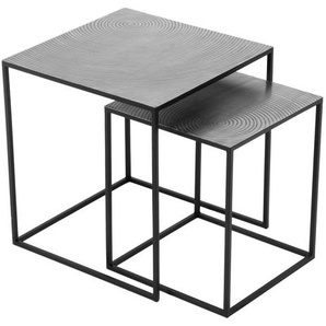 Xxxl Beistelltischset, Silber, Metall, 2-teilig, rechteckig, eckig, 40-50x46-53x40-50 cm, gastro- und objekttauglich, einfacher Aufbau, Wohnzimmer, Wohnzimmertische, Satztische