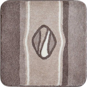 Xxxl Bidet-Vorleger Jewel, Taupe, Textil, Streifen, rechteckig, 60x60 cm, Oeko-Tex® Standard 100, Made in Europe, rutschfest, Badtextilien, Badematten