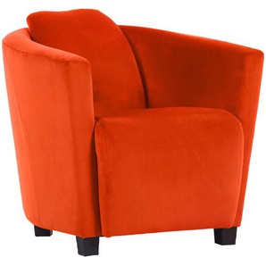 Xxxl Cocktailsessel, Orange, Textil, Used look, 72x72x85 cm, Fußauswahl, Stoffauswahl, Wohnzimmer, Sessel, Polstersessel