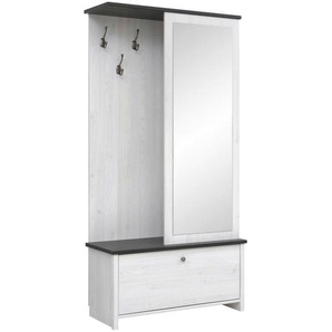 Xxxl Garderobe, Anthrazit, Weiß, Holzwerkstoff, 95.5x189.5x39.5 cm, Garderobe, Garderoben-Sets