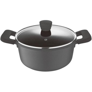 Xxxl Kochtopf, Schwarz, Dunkelgrau, Metall, Kunststoff, 4.5 L, rund, Lfgb, hitzebeständige Griffe, optimale Wärmeverteilung, leichte Reinigung,mit Dampfablass, Kochen, Töpfe, Kochtöpfe