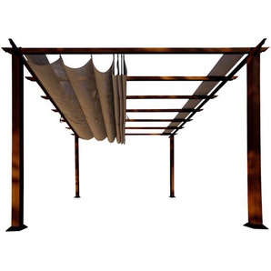 Xxxl Pergola, Metall, 350x235x350 cm, Sonnen- & Sichtschutz, Pavillons