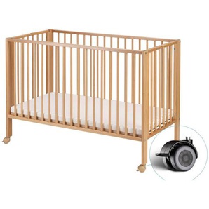 Xxxl Reisebett tiSsi®, Buche, Holz, Buche, massiv, 120x60x72 cm, Made in Europe, zusammenklappbar, Babymöbel, Babybetten, Reisebetten